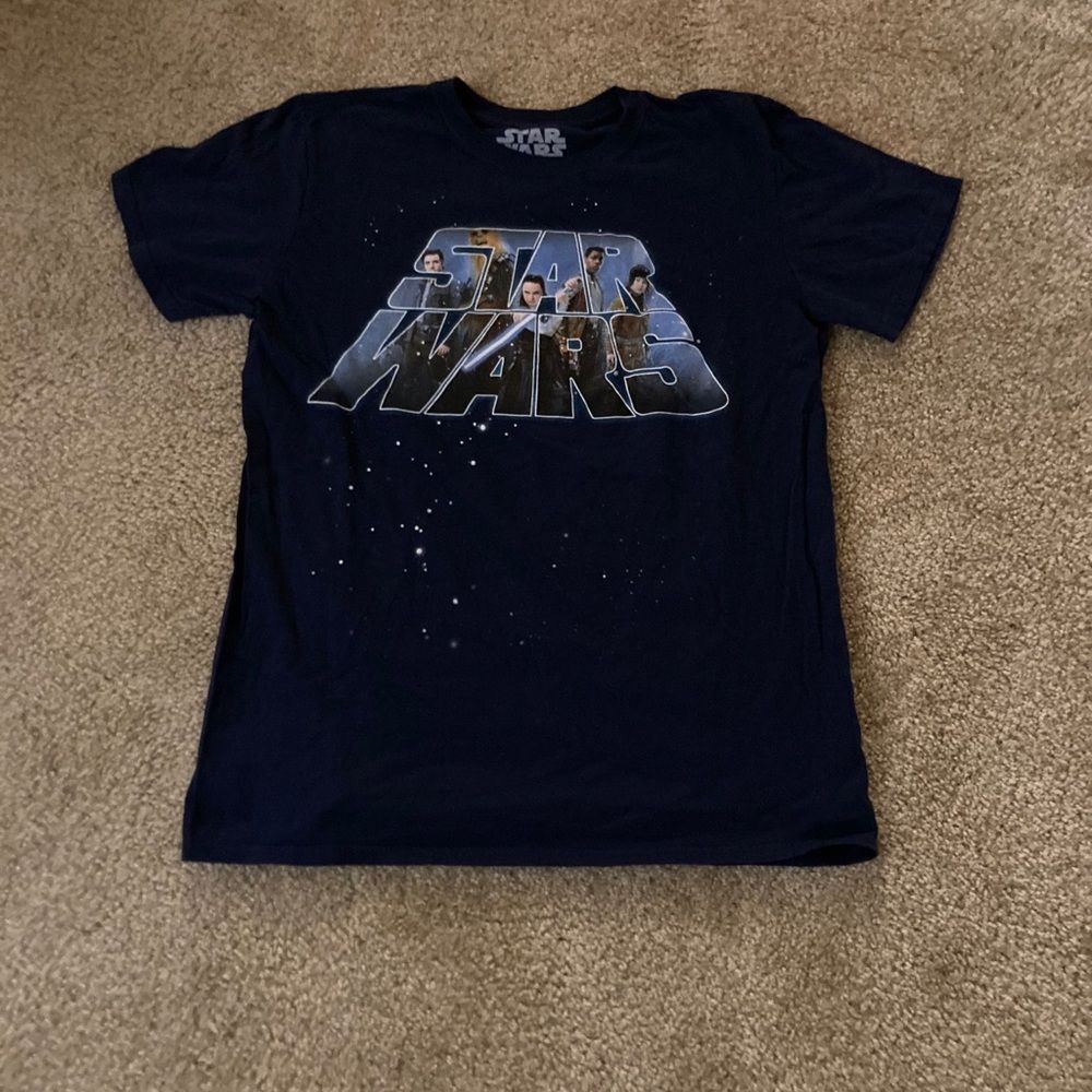 Star Wars Tee Size Medium Navy Blue